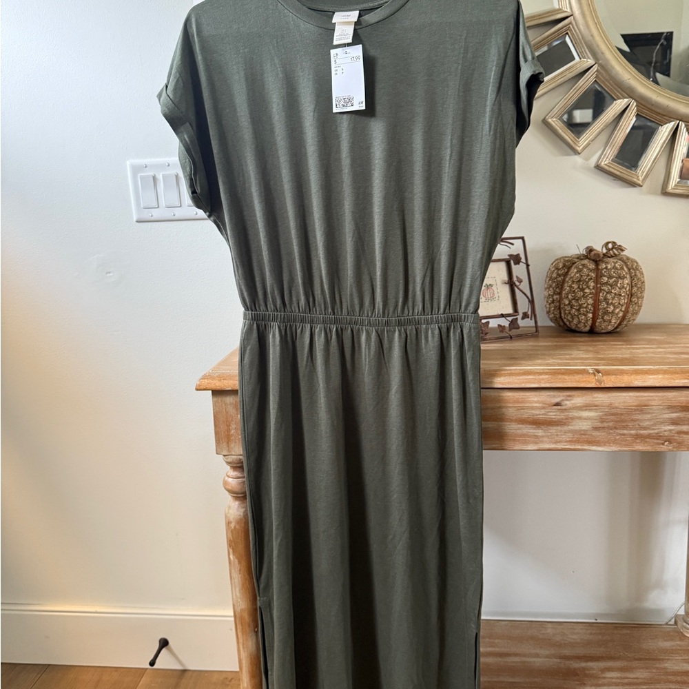 H&M Olive Maxi Dress
